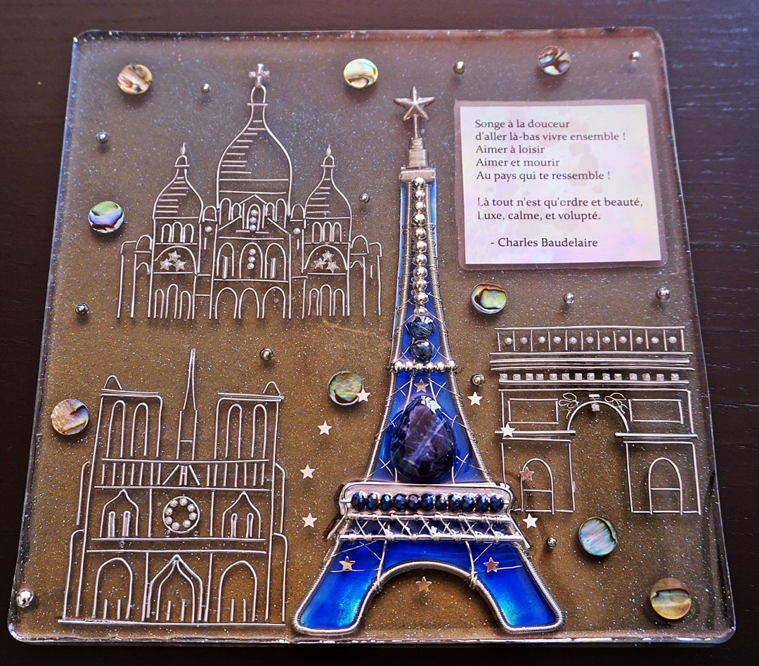 絵画型オルゴナイト「Hommage à Paris/パリへのオマージュ」