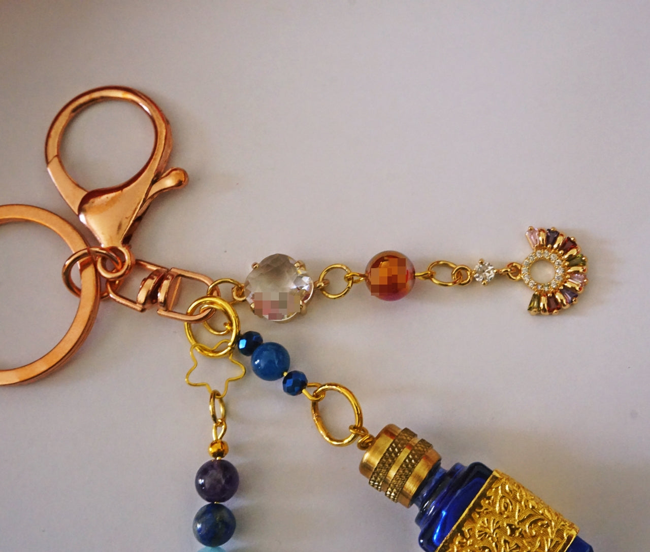 Bijou de sac /racroche de sac Modèle "Rainbow/7 Chakras" バッグ用アクセサリー「レインボー・チャクラ」 モデル。